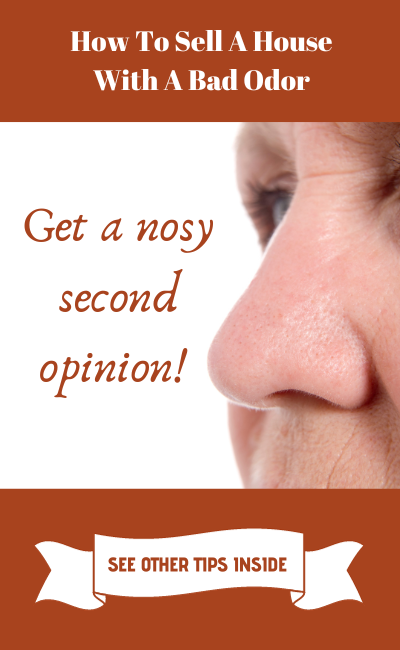 how to sell a house with a bad odor, get a nosy second opinion. 